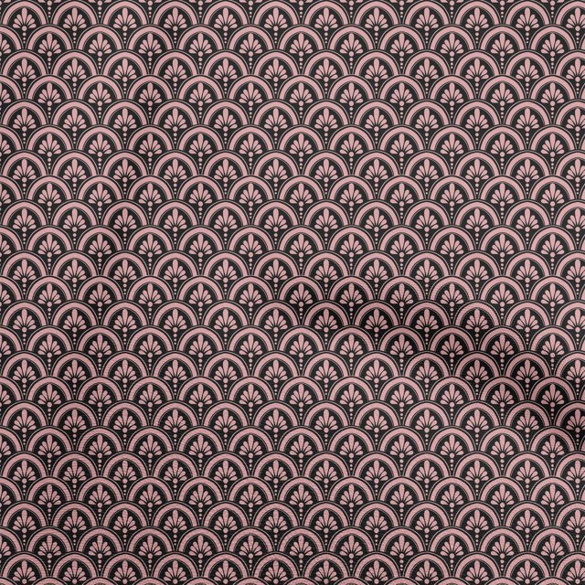 oneOone Georgette Viscose Medium Pink Fabric Asian Floral Block Craft Projects Decor Fabric Printed By The Yard 42 Inch Wide