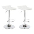 thumbnail image 1 of Bronte Living Leatherette Bar Stool with Adjustable Height, 360 Swivel Design and Pedestal Base with Footrest for Kitchen, Bar, Kitchen Island - Series Patricia - Set of 2, 1 of 8