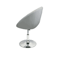 thumbnail image 4 of Nicer Furniture White Rounded Faux Leather bar Stool, 4 of 5