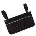 thumbnail image 1 of Sac de Rangement pour Fauteuil Roulant Couleur Noire, Sac de Rangement pour Accoudoir de Fauteuil Roulant pour Scooter de Mobilité Cadre de Marche, 1 of 7