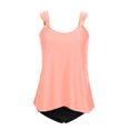 thumbnail image 4 of Flowy Ruffle Tankini Swimsuits for Women Beach Summer 2 Piece High Waist Bathing Suits Pool Modest Swimwear Orange, XL, 4 of 7