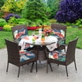 thumbnail image 4 of Patio Chair Cushion Set Of 2 Thickened Seat Pads 17X17/17X21 Inches Printed Design Nylon Spandex Material Fade Resistant Waterproof Outdoor Decor Colorful Pattern Multicolor, 4 of 6