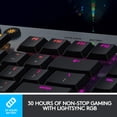 thumbnail image 5 of Logitech G915 LIGHTSPEED RGB Clavier de Jeu Mécanique, Commutateur de Touches Tactiles à Profil Bas GL, LIGHTSYNC RGB, Prise en Charge Avancée de LIGHTSPEED Sans Fil et Bluetooth - Tactile, 5 of 5