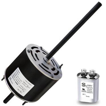 RV AC Fan Motor with Capacitor, Replacement for Coleman Mach Rv Air Conditioner Motor, Replaces Fasco D1092, 1468-306, 1468-3069, 7184-0156, 7184-043
