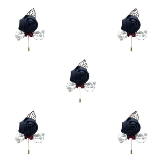 Youkk Cloth Chic And Stylish Brooch Pin Fashion Statement With Exquisite Piece Modern Minimalist Corsage black 5Set
