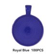 thumbnail image 4 of maskred 100pcs Base Pendentif Plateau Rond Blanc Auto-Assemblage Découvertes Artisanat Collier Pendentifs Accessoire Mode Coloré Jaune Bleu Foncé, 4 of 6