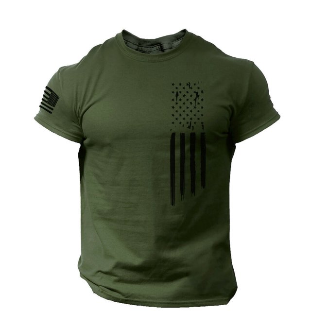 jsaierl T-shirts Graphiques 3D pour Hommes T-shirts à Manches Courtes avec Imprimé de la Fête de l'Indépendance T-shirts d'Été à Col Rond T-Shirt Décontracté Hauts de Gym pour Muscles