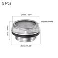 thumbnail image 2 of Unique Bargains M20x1.5mm Male Threaded Aluminum Organic Glass 5Packs Air Compressor Oil Level Gauge Sight Glass 5Packs, 2 of 5