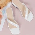thumbnail image 1 of Aqestyerly Sandale Habillée pour Femmes, Sandales Tongs d'Été pour Femmes Confortables à Bout Ouvert, Chaussures Unies, 1 of 5