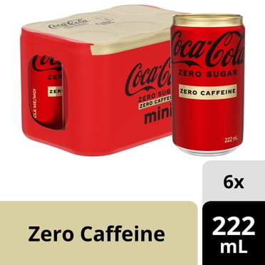 Coca-Cola Zero Sugar Zero Caffeine Soda Pop Cans, 222 mL, 6 Pack
