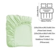 thumbnail image 3 of Qocolhg Disposable Queen Comforter Set - 4 Pieces Bed Set, Non-woven Bedding Sets for All Season, Portable Double Bedding Quilt Sheet, Including 1 Bed Cover, 2 Pillowcases, 1 Fitted Bed Sheets, Green, 3 of 6
