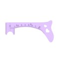 thumbnail image 1 of Silicone Eyebrow Ruler Eye Makeup Stencil for Eye Liner Eyelash and Lip Cosmetic Easy to Use Beauty Tool 1pc, 1 of 3