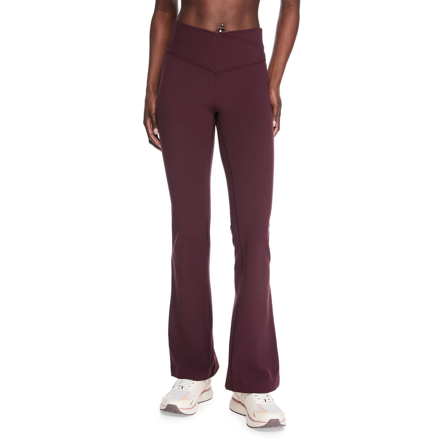 Pantalon évasé à taille croisée et en V Athletic Works pour femmes