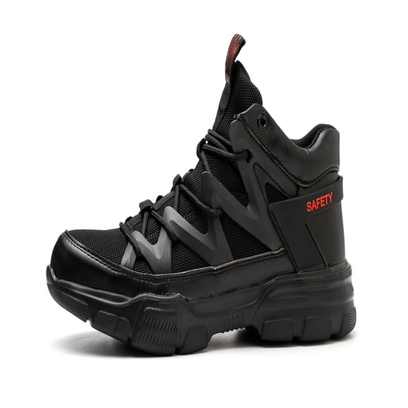 Steel Toe Shoes for Men Lightweight Indestructible Work Sneakers for Women Puncture Proof Comfortable Slip On Safety Shoes for Industrial Coustruction Working
