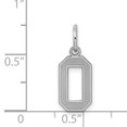 thumbnail image 2 of Breloque Pendentif Collier Numéro 0 en Argent Sterling 925 Breloques, 2 of 6