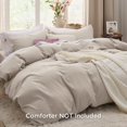thumbnail image 2 of Bedsure Linen Duvet Cover Queen Size - Soft Prewashed Queen Duvet Cover Set, 3 Pieces, 1 Duvet Cover 90x90 Inches with Zipper Closure and 2 Pillow Shams, Comforter Not Included, 2 of 6