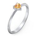 thumbnail image 3 of Heart Birthstone Ring - Citrine (November), 3 of 6
