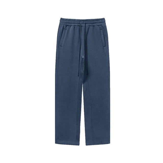 Styesk Men's Pants Men's Solid Color Casual Straight Leg Pants Full Length Pants