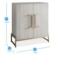 thumbnail image 5 of Pemberly Row Modern Faux Marble and Gold Metal Base Wine Cabinet, 5 of 5