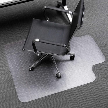 Office Chair Mat for Carpet Floor, 36" x 48" PVC Transparent Carpet Protector Desk Chair Mat with Lip and Anti-Slip Spiked, Easy to Clean