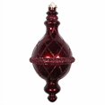 thumbnail image 2 of Vickerman MT198865D 10 in. Burgundy Candy Glitter Net Drop Ornament, 2 of 3