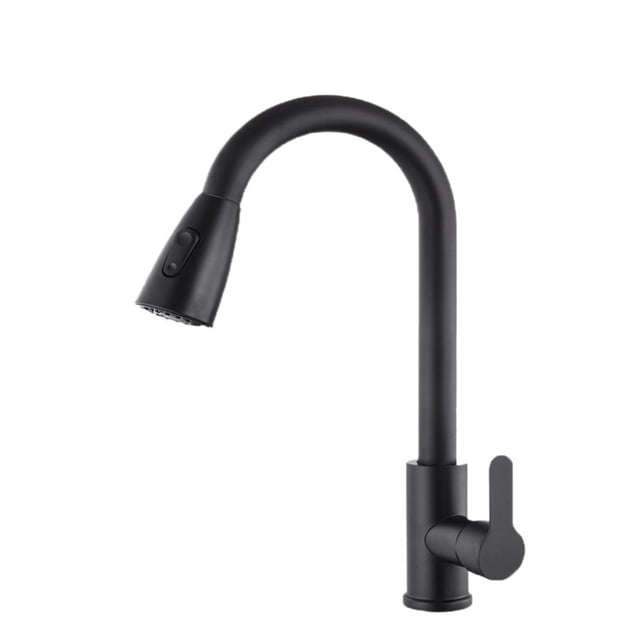 Brushed Nickel Kitchen Faucet, Single Hole Pull Out Spout Kitchen Sink Mixer Tap, Stream Sprayer Head Chrome/Black Mixer Tap ,Versatile Features