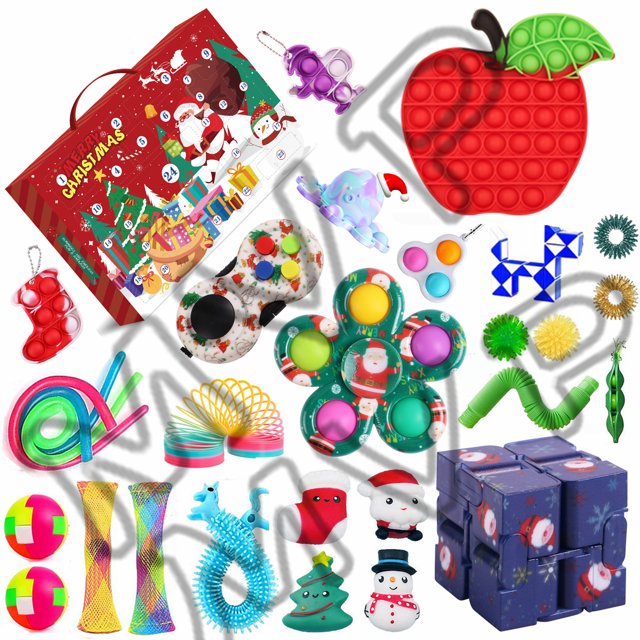 Wangsaura Christmas Fidget Toy Cartoon Kid Brain Training Stress Relief Toys