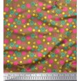thumbnail image 1 of Soimoi Toile de Jersey de Coton Cercle, Point et Triangle Géométrique Décor Tissu Imprimé Yard 58 Pouces de Large, 1 of 3