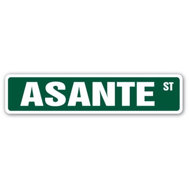 SignMission SS-ASANTE 4 x 18 in. Childrens Name Room Street Sign - Asante