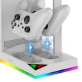 thumbnail image 2 of Support de Refroidissement RVB Tout-en-un pour Xbox Series S (XSS) - Station de Recharge Double pour Manettes, Support pour Écouteurs et Support de Disques pour 12 Jeux, Accessoire de Jeu à DEL Coloré pour une Configuration Organisée, 2 of 6