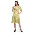 thumbnail image 3 of Moomaya Robe en Coton Imprimée pour Femme Longueur Midi Manches Courtes Tenue d'Été Vêtements, 3 of 4