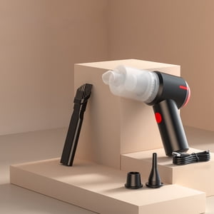 Dvkptbk Aspirateur, auto Aspirateurs portatifs USB Pompe rechargeable, dépoussiéreur, soufflante et sous vide 3 Dans 1, Aspirateur sec humide pour voiture, maison, bureau