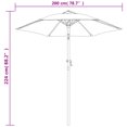 thumbnail image 4 of vidaXL Parasol Vert 200x224 cm Aluminium, 4 of 5