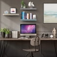 thumbnail image 4 of Sorbus Floating Shelf Set - Rustic Wood, Multi Color 3 Pack Floating Shelves. (White, Grey, Green), 4 of 8