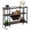 Rustic Brown, variant on Costway Wine Cabinet Bar Table Wine Rack Table for Drinks Glasses with Power Outlets Brown