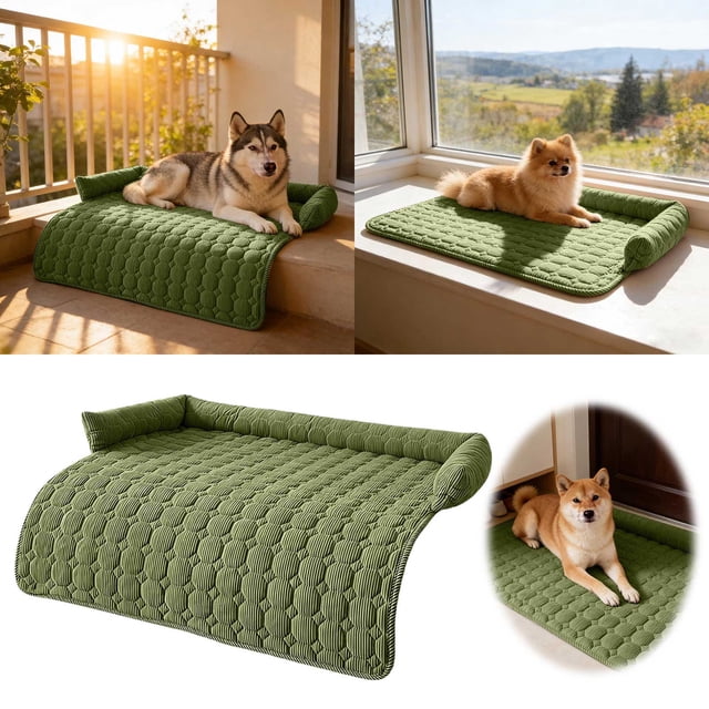 Washable Pet Bed Sofa Protector Mat with Soft Warm Cushion for Dogs and Cats Indoor Use