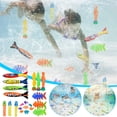 thumbnail image 2 of Underwater Swimming Pool Diving Toy Set 21Pc With Bone Fish For Kids Summer Water Games Sinking Pool Toys With Rings Sticks Seaweed Torpedo Robbers Parent-Child Interaction Toys 0.44 Lbs, 2 of 9