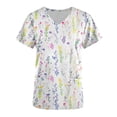 thumbnail image 4 of Pisexur Womens Scrub Tops Boasting Colorful Floral Prints Along With Short Sleeve Scrub Tops Suitable for Nursing Uniforms With Convenient Pockets, 4 of 4