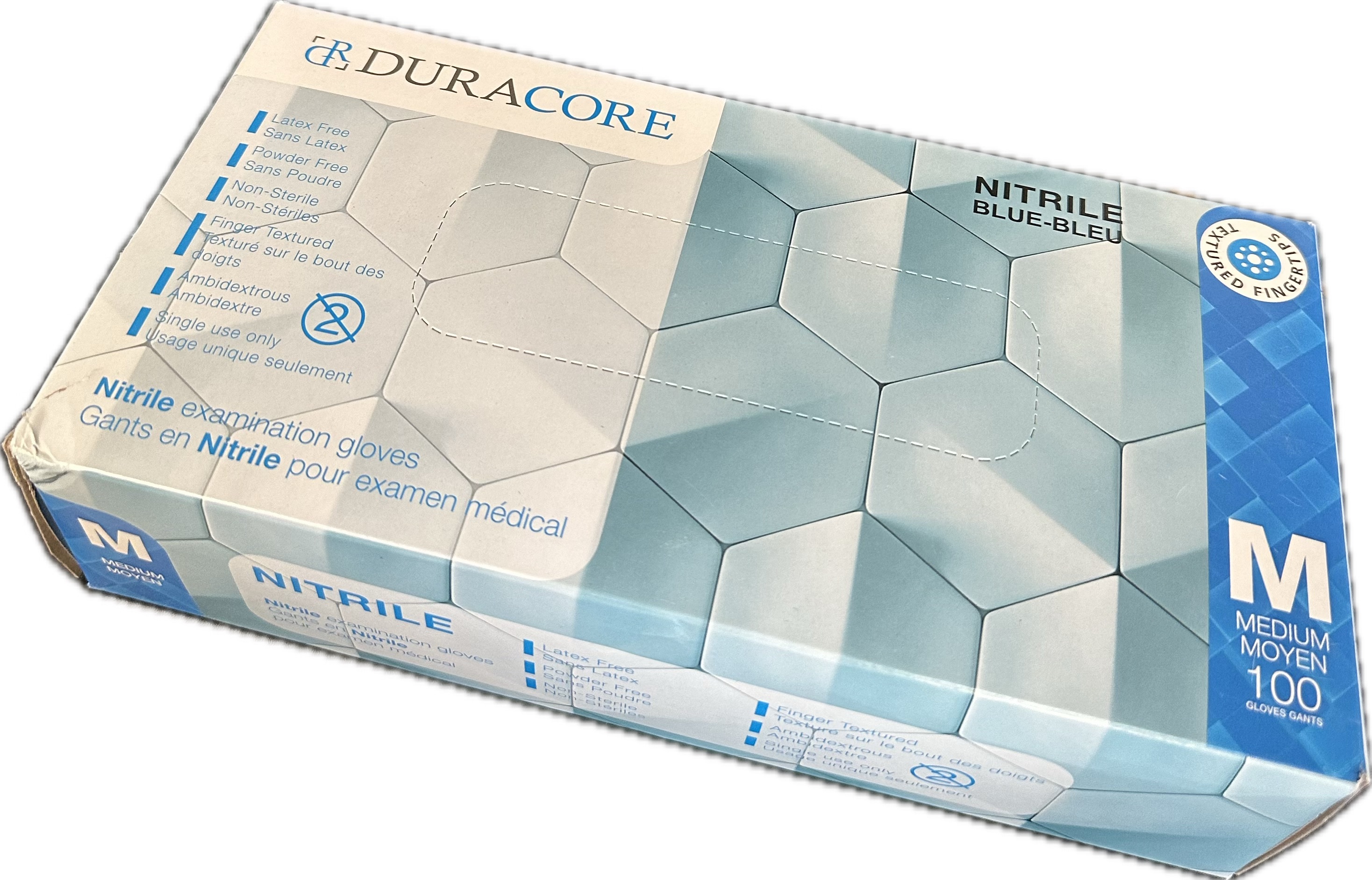 DuraCore , Gants d'Examen en Nitrile, 100 Gants, Moyen