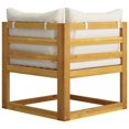 thumbnail image 5 of vidaXL 8 Piece Garden Lounge Set with Cushion Cream Solid Acacia Wood, 5 of 5
