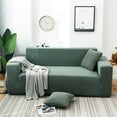 thumbnail image 1 of RKSTN Housse de Canapé Couleur Unie Toutes Saisons Housse de Canapé Tricotée Élastique Enveloppante Housse de Canapé Coussin de Canapé Fauteuil Berçant Housse de Canapé en Velours, 1 of 5
