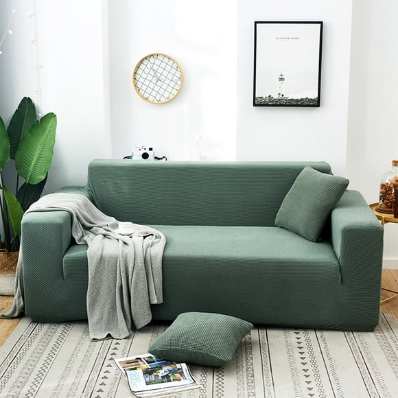 Matoen12 Solid Color All Season Universal Sofa Cover Knitted Elastic All Wrap Sofa Cover Sofa Cushion Rocker Velvet Sofa Cover