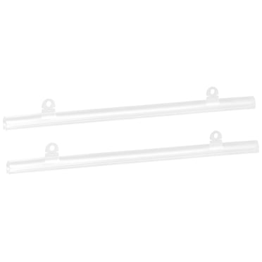 Unique Bargains PVC Poster Hanger Rail Poster Strip Bar 30cm/12inch Clear with Clips for Poster, Map, 2 Set