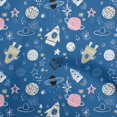 thumbnail image 1 of oneOone Silk Tabby Blue Fabric Galaxy Craft Projects Decor Fabric Printed By The Yard 42 Inch Wide, 1 of 4