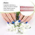 thumbnail image 4 of Fake Nail Set French Style Scratch Resistant Press-on Fingernails Full Cover Removable Trimble Adjustable Manicure Stickers Type 14, 4 of 7