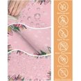 thumbnail image 2 of Nappe Rectangulaire Arbre de Noël Rose Imperméable et Anti-Taches, Nappe Essuyable Sans Plis pour Rond/rectangle/ovale/carré/fête, Imprimé Léopard Flocon de Neige 60x120, 2 of 6