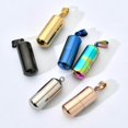 thumbnail image 3 of Collier Pendentif Tube en Acier Inoxydable Creux pour Filles Étui Capsule pour Cendres Bijoux, 3 of 9
