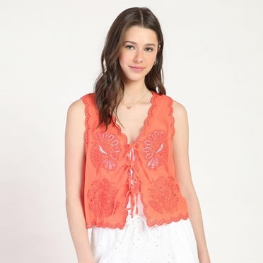 Bloom Girl Sleeveless Eyelet Top, Sizes XS-XL