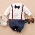 thumbnail image 1 of PatPat Baby Gentleman Faux-two Long Sleeve Jumpsuit (loose shape), 1 of 8