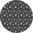 thumbnail image 1 of Ahgly Tapis Rond Lavable en Machine Intérieur Transitionnel Noir Charbon, 6 Pieds Rond, 1 of 7